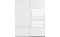 Goossens kledingkast finca combi glans mat glas wit hoogwaardig meubelplaat - 8244410-{merk}-finca-combi-sts-wit-schuifdeuren-02